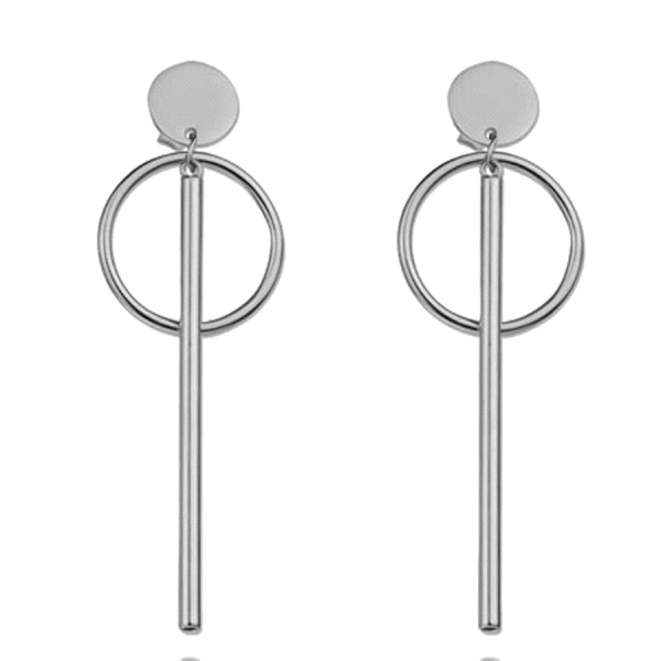 PENDIENTES LARGOS PLATA 1ª LEY 40 MM.                                                               