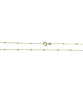 COLLAR CADENA FORZADA + BOLAS PLATA 1ª L                                                            
