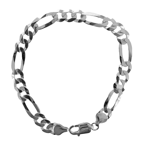 PULSERA HOMBRE 3 X 1 PLATA 1ª LEY 22 CM                                                             