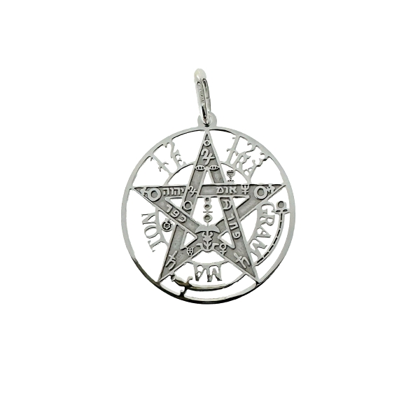 COLGANTE TETRAGRAMATON PLATA 1ª LEY  25                                                             