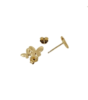 PENDIENTES MARIPOSA PLATA 1ª LEY CHAPADA                                                            