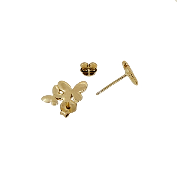 PENDIENTES MARIPOSA PLATA 1ª LEY CHAPADA                                                            