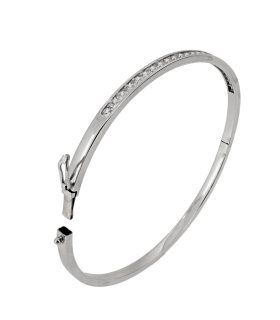 PULSERA RIGIDA JUVENIL TABLA ORO BLANCO 18 KTES 55 X 50 X 3 X 2 MM.