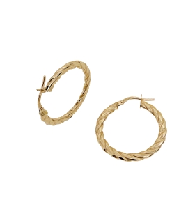 PENDIENTES CRIOLLA  GALLONEADA ORO 18 KT                                                            