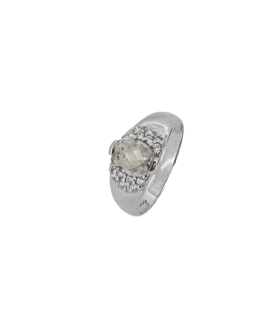 SORTIJA ZIR. 10X12 PIEDRA PLATA 925 MIL.                                                            