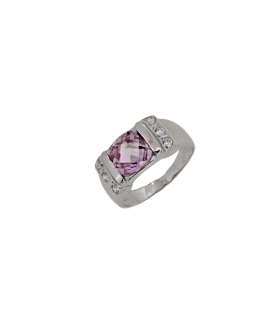 SORTIJA ZIR. 9X16 PIEDRA PLATA 925 MIL.                                                             