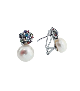 PENDIENTES PERLA TU Y YO PLATA 1ª LEY                                                               