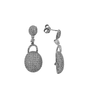 PENDIENTE PRESION ZIRCONIT PLATA 925 MIL