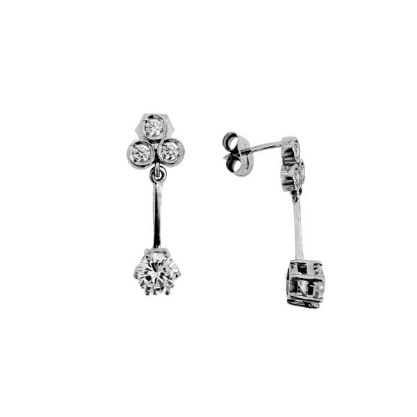 PEND.PRESION 3 CHATONES ZIR.GAR.6 PLATA 925 MIL.                                                    