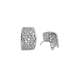 PENDIENTE OMEGA ZIR. 20X11 PLATA 925 MIL                                                            