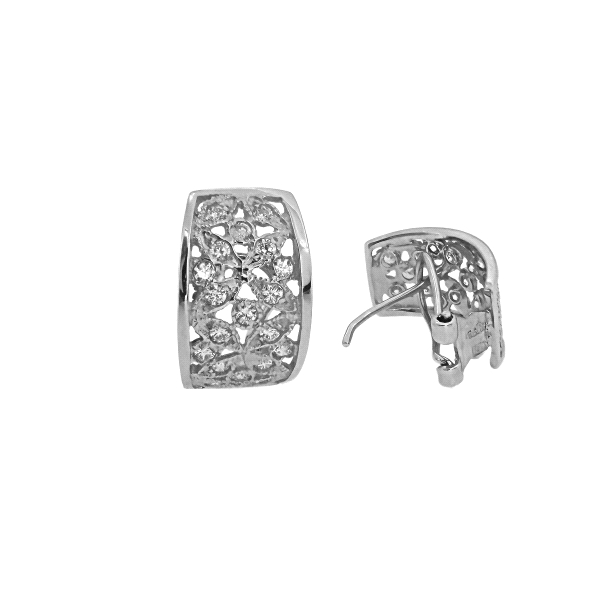 PENDIENTE OMEGA ZIR. 20X11 PLATA 925 MIL                                                            