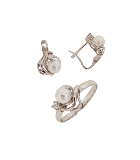 JUEGO COMUNION PLATA 1ª LEY ANILLO-PENDI                                                            