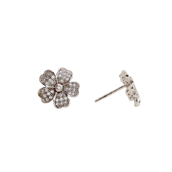 PENDIENTES CLASICOS PLATA 1ª LEY 12 MM.