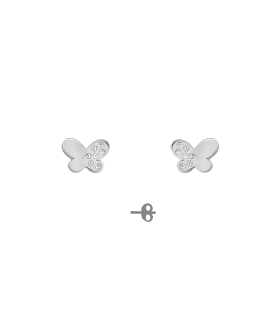 PENDIENTES MARIPOSA PLATA 1ª LEY 5 X 6 M