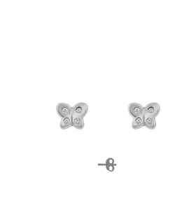 PENDIENTES MARIPOSA PLATA 1ª LEY 5 X 6 M