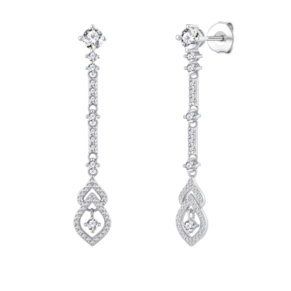 PENDIENTES CLASICOS LARGOS PLATA 1ª LEY                                                             