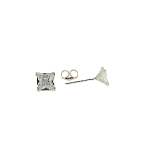 PENDIENTES UNISEX PLATA 1ª LEY 5 X 5 MM.                                                            