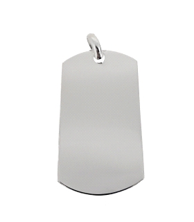 PLACA MILITAR PLATA 1ª LEY 49 X 27 MM.                                                              