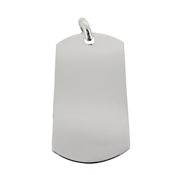 PLACA MILITAR PLATA 1ª LEY 49 X 27 MM.                                                              