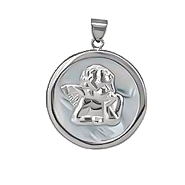 COLGANTE ANGELOTE PLATA 1ª LEY 30 MM.