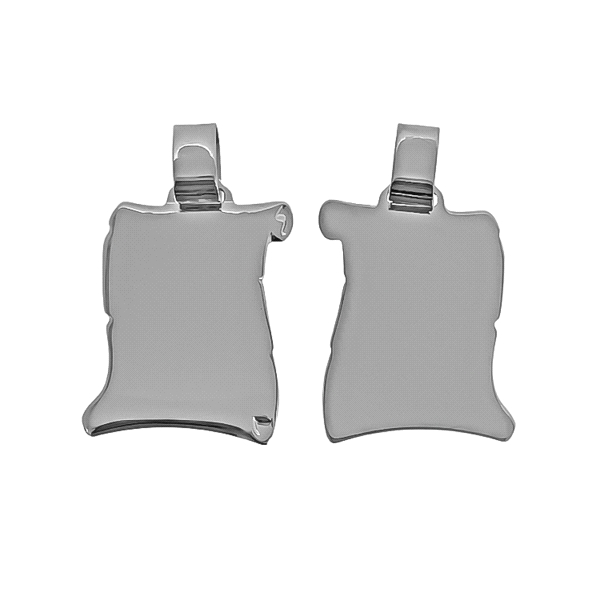 COLGANTE PERGAMINO PLATA 1ª  LEY 22 X 17                                                            