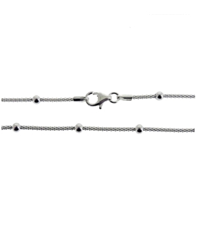 COLLAR CADENA COREANA BOLAS  PLATA 1ª LE                                                            
