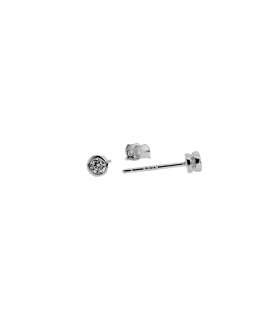 PENDIENTES CHATON PLATA 1ª LEY 3.50 MM.                                                             