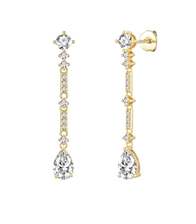 PENDIENTES CLASICOS LARGOS PLATA 1ª LEY                                                             