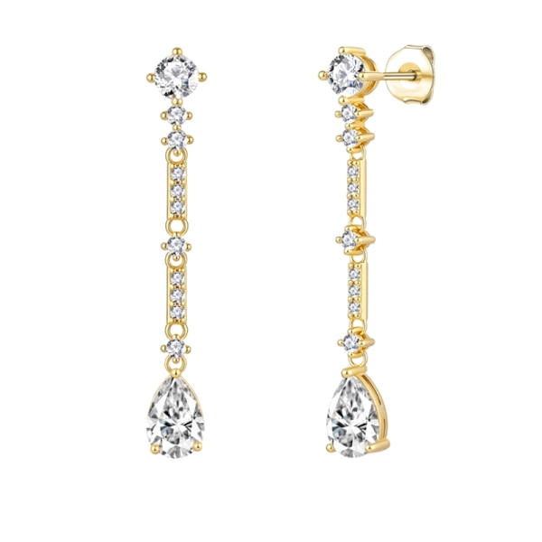 PENDIENTES CLASICOS LARGOS PLATA 1ª LEY                                                             