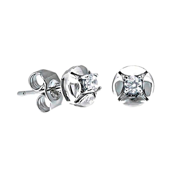 PENDIENTES CLASICOS PLATA 1ª LEY 7 MM.