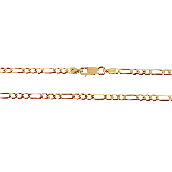 COLLAR CADENA 3 X 1 PLANA 6 CARAS MACIZA                                                            