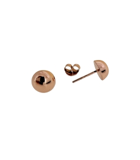 PENDIENTES MEDIA BOLA PLATA 1ª LEY 8 MM.                                                            