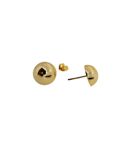 PENDIENTES MEDIA BOLA PLATA 1ª LEY CHAPA                                                            