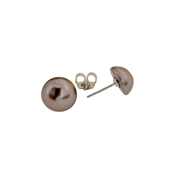 PENDIENTES MEDIA BOLA PLATA 1ª LEY 10 MM                                                            