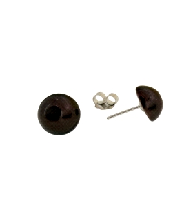 PENDIENTES MEDIA BOLA PLATA 1ª LEY 10 MM                                                            
