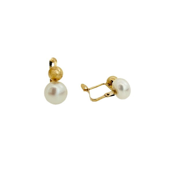PENDIENTES PERLA COMUNION ORO 18 KTES.