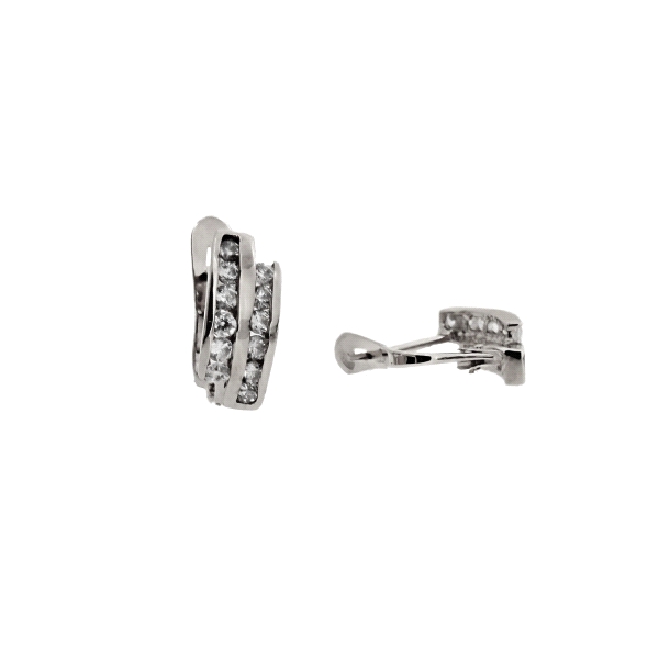 PENDIENTES COMUNION ORO BLANCO 18 KTES