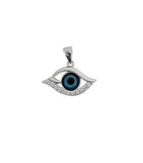 COLGANTE OJO TURCO PLATA 1ª LEY 10 X 20