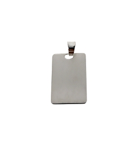 COLGANTE PLACA PLATA 1ª LEY 22 X 15 MM.                                                             