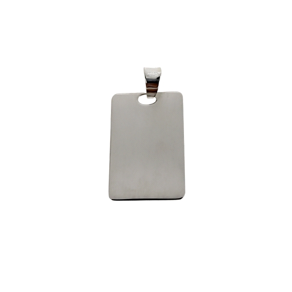 COLGANTE PLACA PLATA 1ª LEY 22 X 15 MM.                                                             