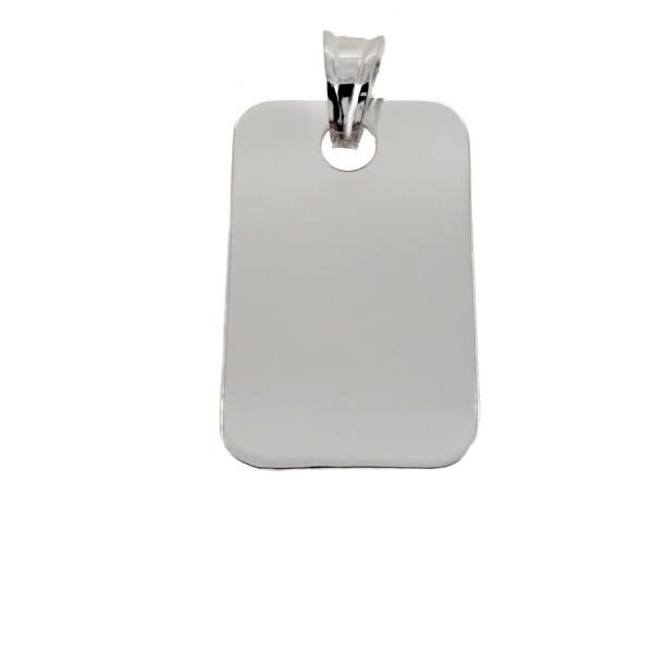 PLACA RECTANGULAR PLATA 1ª LEY 31 X 20 MM.
