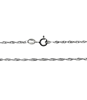 COLLAR CADENA SINGAPUR ORO BLANCO 18 KTS