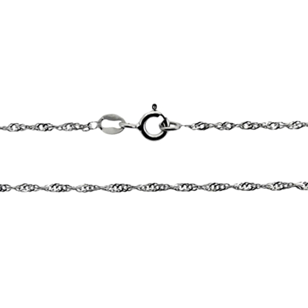 COLLAR CADENA SINGAPUR ORO BLANCO 18 KTS