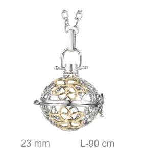 LLAMADOR BRASS FLOR CHAPADO ORO 24 MM.                                                              