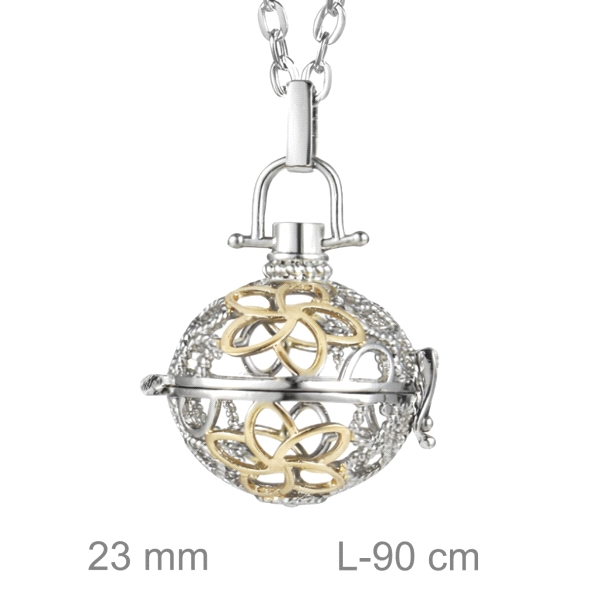 LLAMADOR BRASS FLOR CHAPADO ORO 24 MM.                                                              