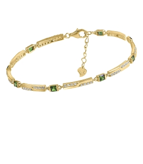 PULSERA CLASICA ESMERALDA PLATA 1ª LEY 1                                                            