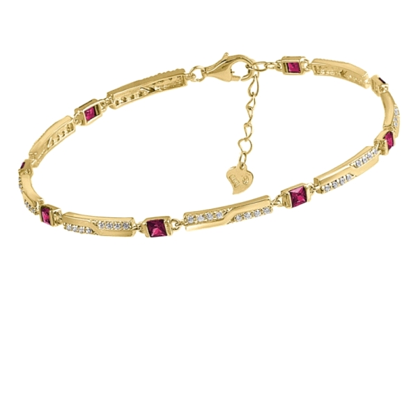 PULSERA CLASICA RUBI PLATA 1ª LEY 18 + 3                                                            