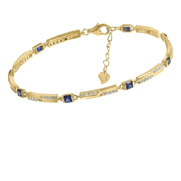 PULSERA CLASICA ZAFIRO PLATA 1ª LEY 18 +                                                            