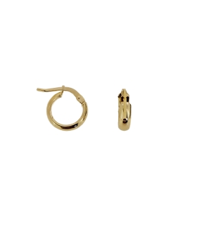 PENDIENTES CRIOLLA PLATA 1ª LEY CHAPADA ORO 3 X 11 MM. EXTERIOR