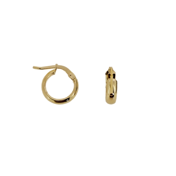 PENDIENTES CRIOLLA PLATA 1ª LEY CHAPADA ORO 3 X 11 MM. EXTERIOR
